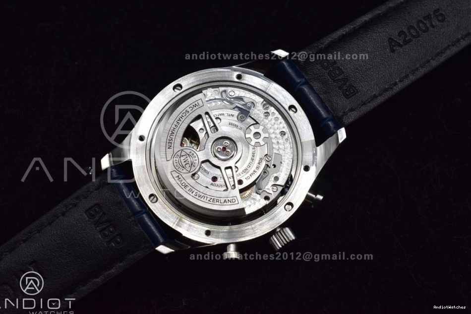 SmartChoice IW371620 White Blue A Blue Edition 1:1 ZF Portuguese Leather Dial on Chrono 1019 Strap Best 1224